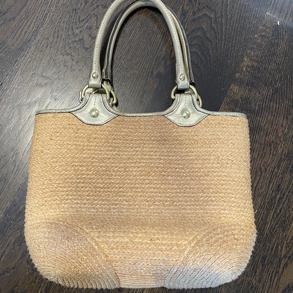 Coach Purse Summer Straw Bag With Flower - Picture 4 of 4